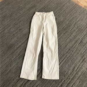 Hollister White Straight Leg Jeans